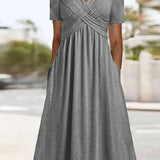Ladies’ V-Neck Maxi Dress