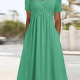 Ladies’ V-Neck Maxi Dress