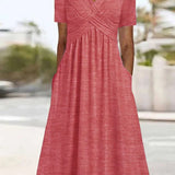 Ladies’ V-Neck Maxi Dress