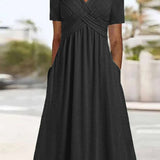 Ladies’ V-Neck Maxi Dress