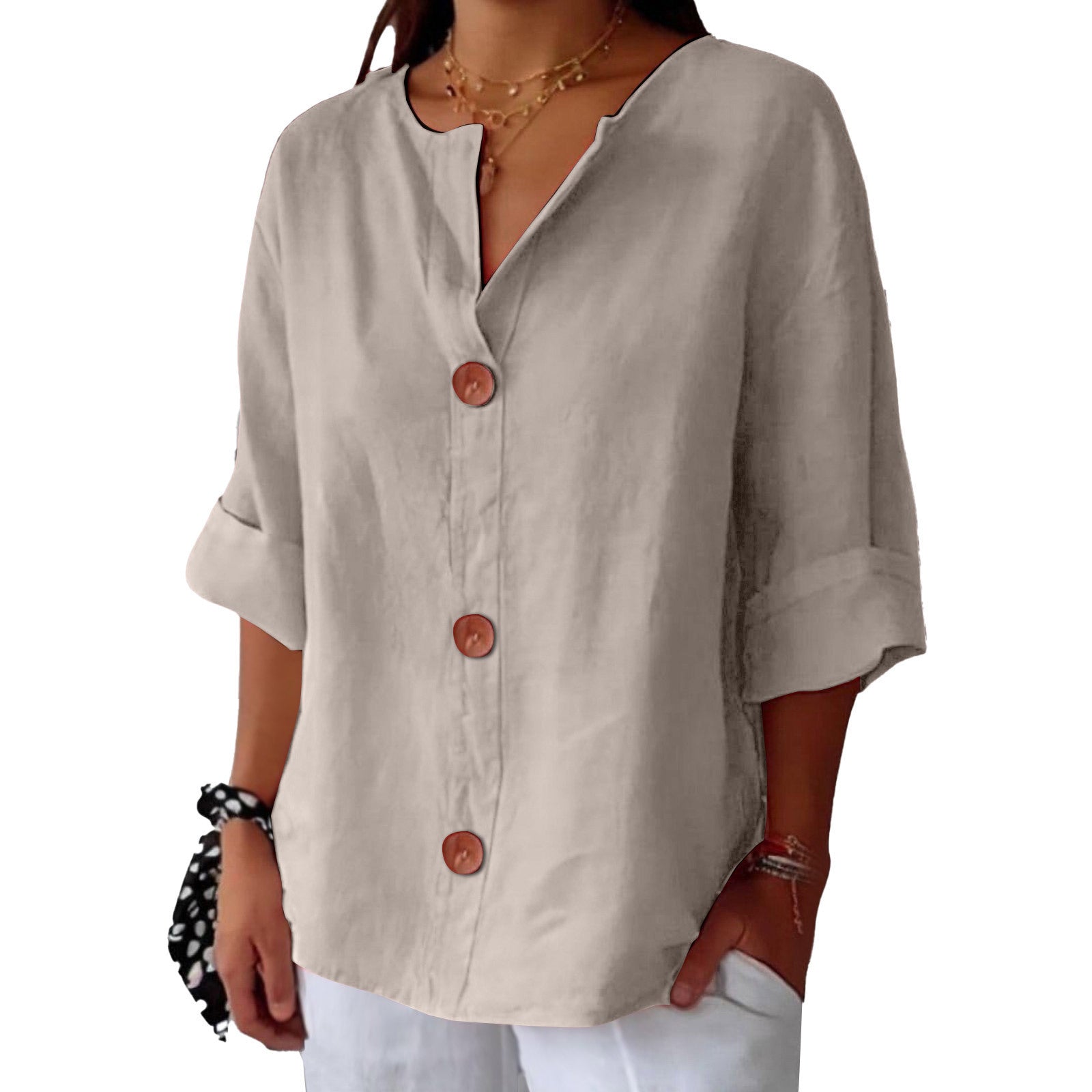 Women’s Linen Blend Blouse