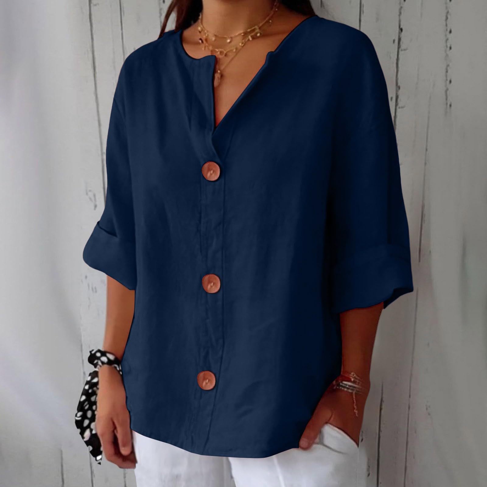 Women’s Linen Blend Blouse
