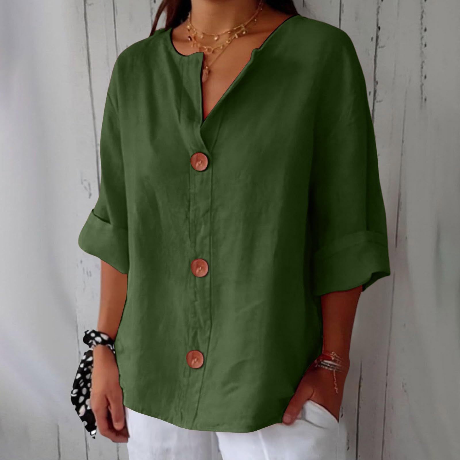 Women’s Linen Blend Blouse