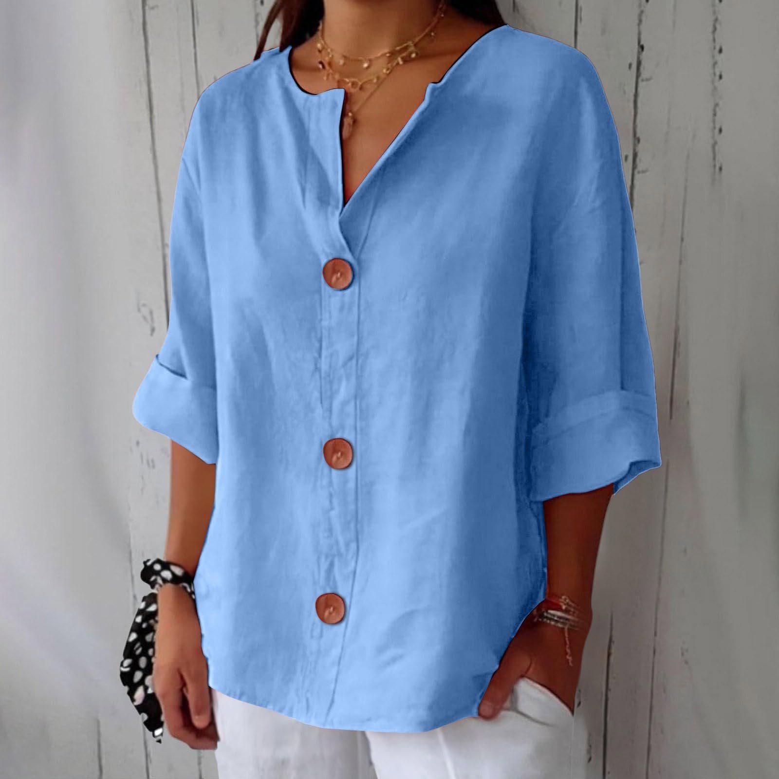 Women’s Linen Blend Blouse