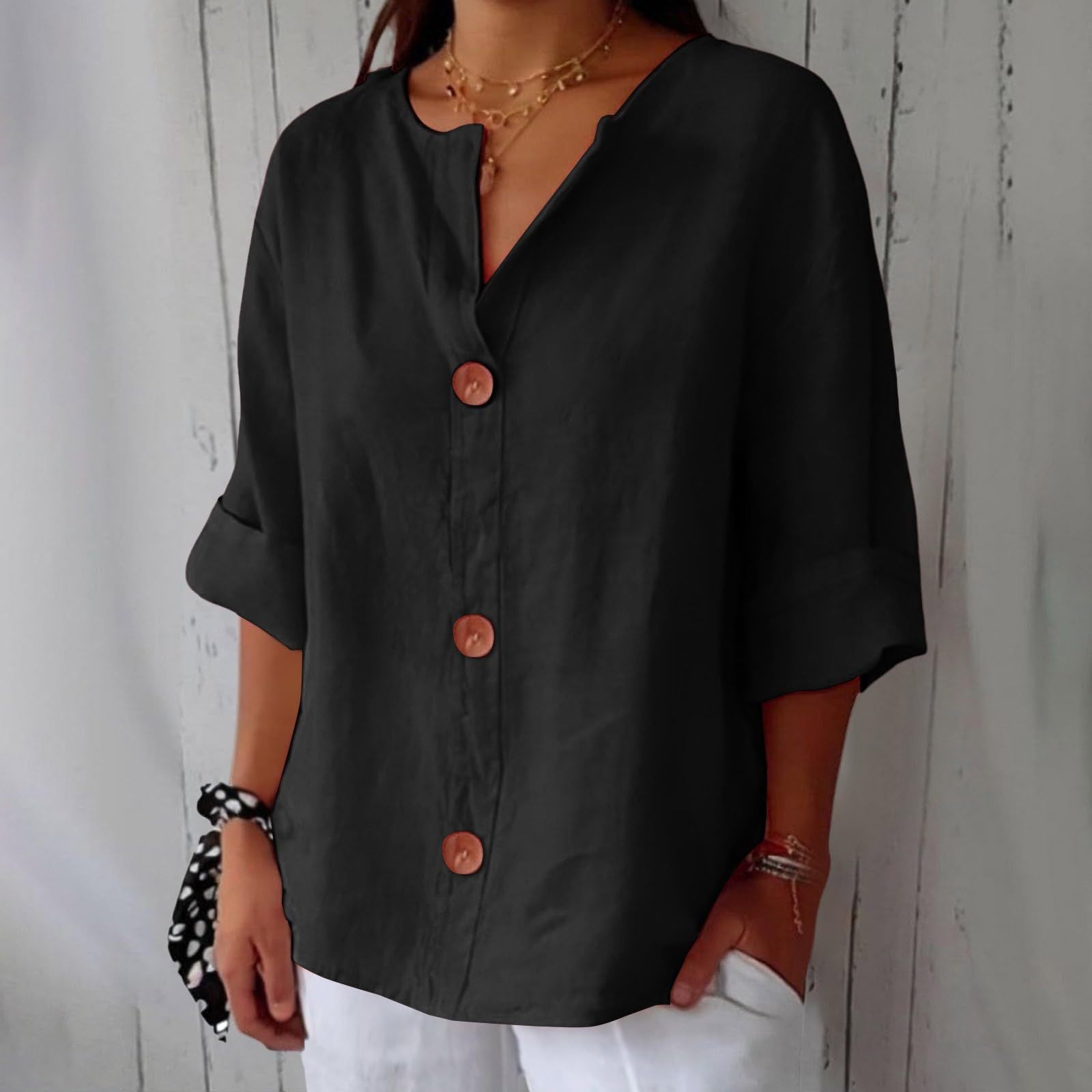 Women’s Linen Blend Blouse