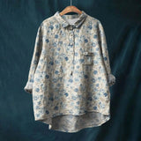 Women's Floral Button Front Blouse