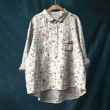 Women's Floral Button Front Blouse
