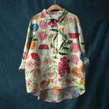 Women's Floral Button Front Blouse