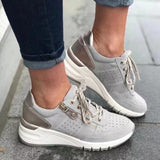 Women's Breathable Lace-Up Running Sneakers