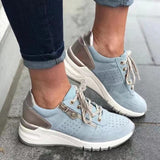 Women's Breathable Lace-Up Running Sneakers