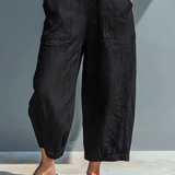 Sleeveless Wide Leg Linen Blend Jumpsuit