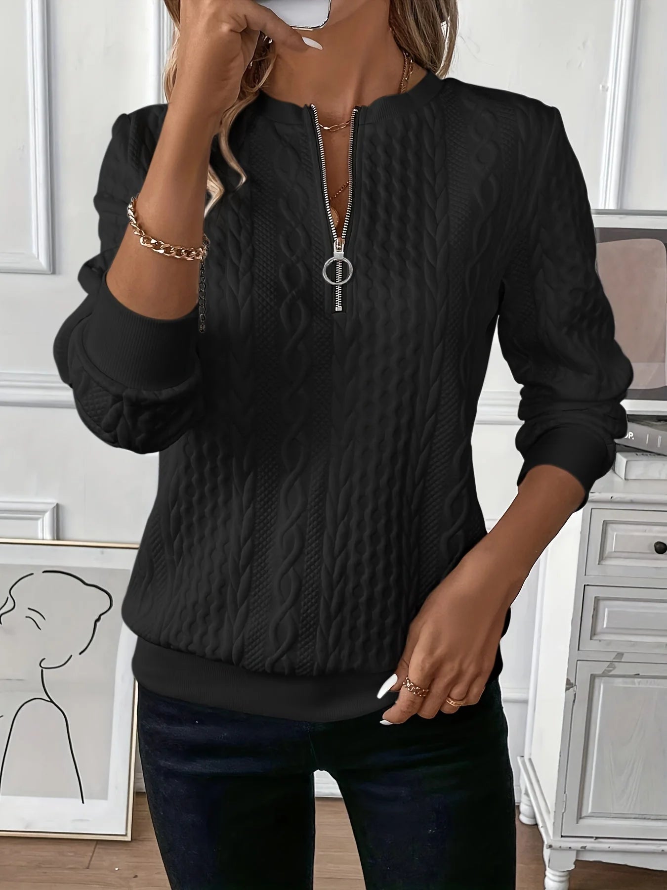 Ladies’ Cable Knit Jumper