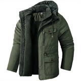 Water-Repellent Fur-Lined Winter Jacket with Pockets