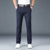 Men's Slim-Fit Stretch Trousers for Business or Casual