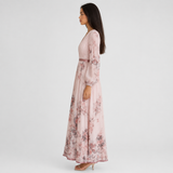 Women's Pleated V-Neck Midi Occasion Dress