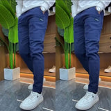 Men's Cargo Trousers with Elastic Waistband