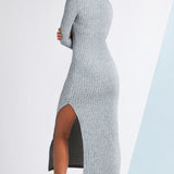 Ladies’ Ribbed Knit Midi Dress