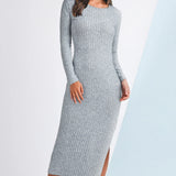 Ladies’ Ribbed Knit Midi Dress