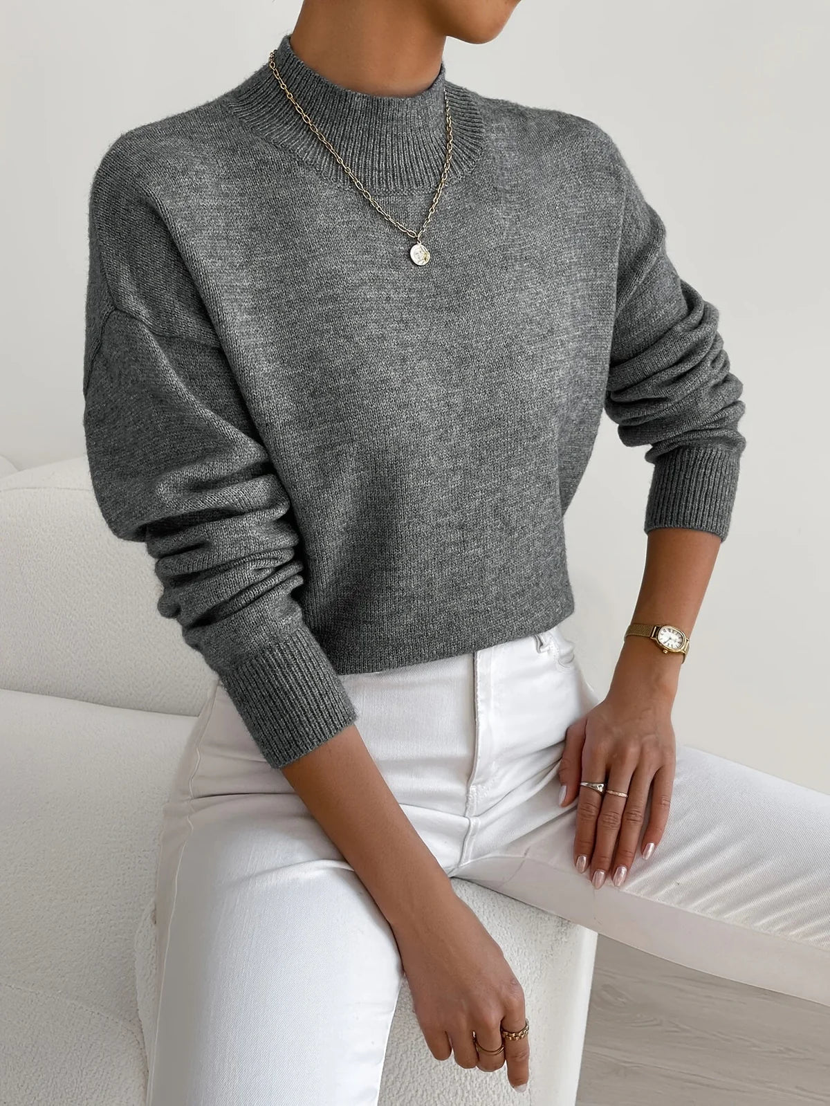 Women’s Knit Roll Neck Jumper