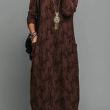 Ladies’ Botanical Print Maxi Dress