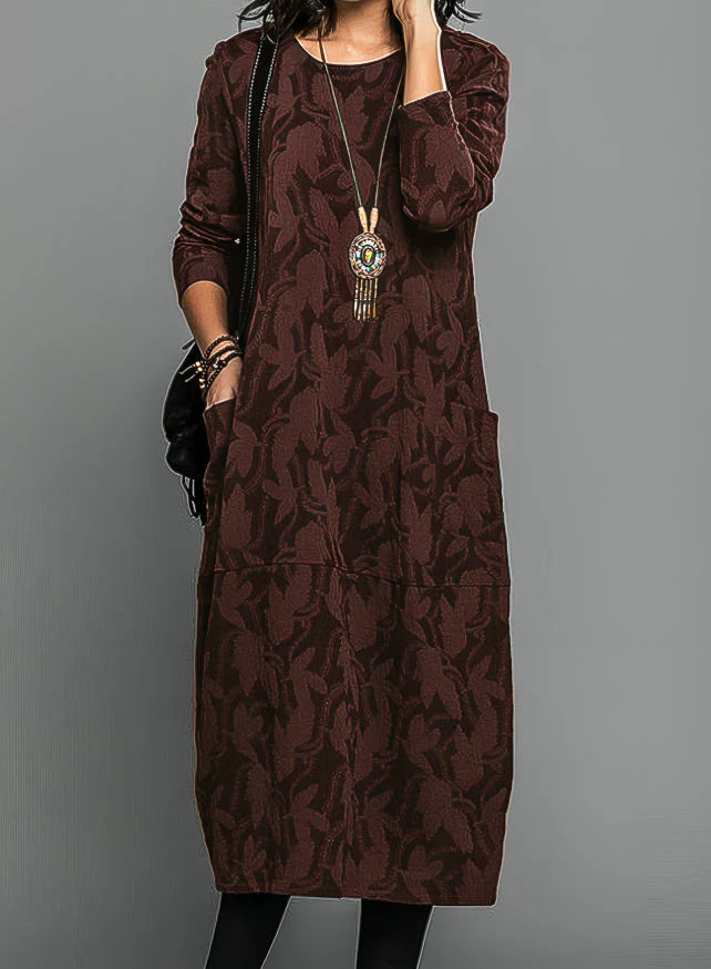 Ladies’ Botanical Print Maxi Dress
