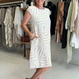 Ladies’ Abstract Print Midi Dress