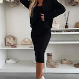 Women’s Midi Dress and Cardigan Set