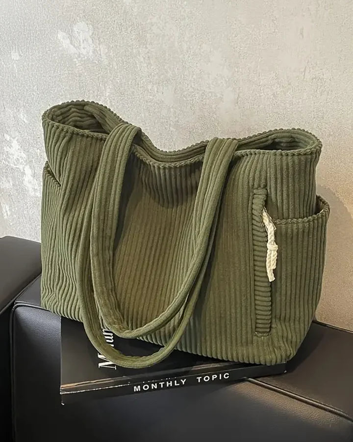Ladies’ Ribbed Tote Bag