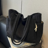Ladies’ Ribbed Tote Bag