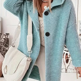 Women's Hooded Button Knit Cardigan