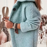 Women's Hooded Button Knit Cardigan