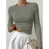 Ladies’ Ribbed Long Sleeve Top