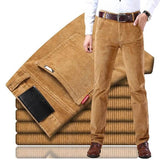 Classic Straight-Fit Corduroy Trousers for Men
