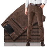 Classic Straight-Fit Corduroy Trousers for Men