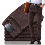 Classic Straight-Fit Corduroy Trousers for Men