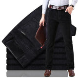 Classic Straight-Fit Corduroy Trousers for Men