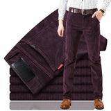 Classic Straight-Fit Corduroy Trousers for Men