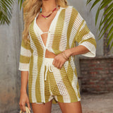 Ladies’ Striped Two-Piece Set