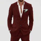 Men's Two-Piece Notch Lapel Suit Set