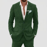 Men's Two-Piece Notch Lapel Suit Set