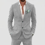 Men's Two-Piece Notch Lapel Suit Set