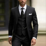 Men's Three-Piece Notch Lapel Suit Set