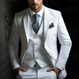 Men's Three-Piece Notch Lapel Suit Set