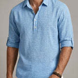Men's Textured Quarter-Zip Long Sleeve Shirt