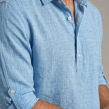 Men's Textured Quarter-Zip Long Sleeve Shirt