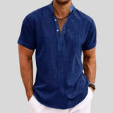 Men's Textured Henley Short Sleeve Shirt