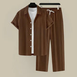 Men's Short Sleeve Shirt and Trousers Set