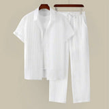 Men's Short Sleeve Shirt and Trousers Set
