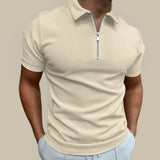 Men's Short Sleeve Quarter-Zip Polo Shirt
