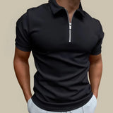 Men's Short Sleeve Quarter-Zip Polo Shirt